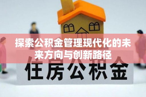 陆丰探索公积金管理现代化的未来方向与创新路径