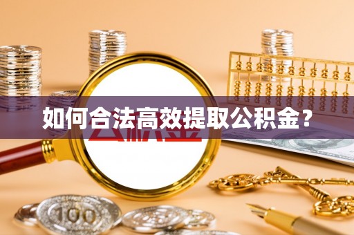 陆丰如何合法高效提取公积金？