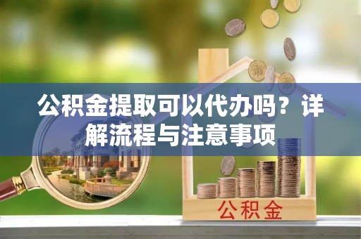陆丰公积金提取可以代办吗？详解流程与注意事项