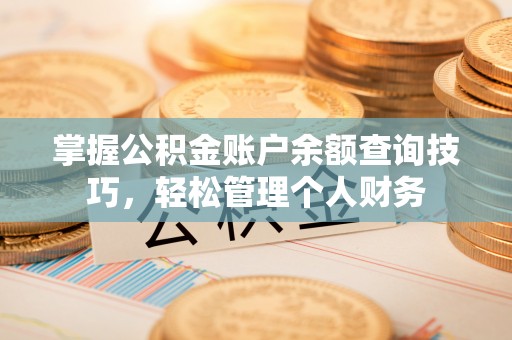陆丰掌握公积金账户余额查询技巧，轻松管理个人财务