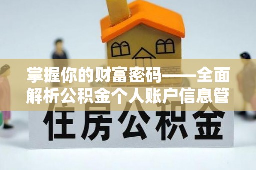 陆丰掌握你的财富密码——全面解析公积金个人账户信息管理与优化