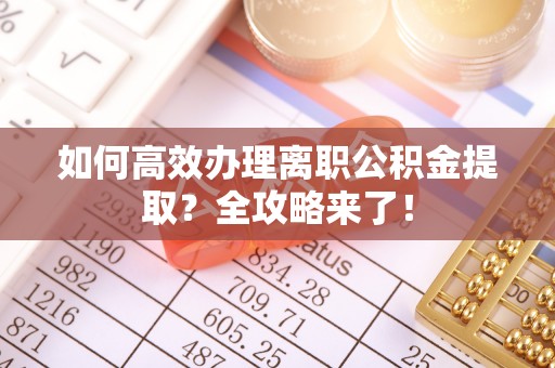 陆丰如何高效办理离职公积金提取？全攻略来了！
