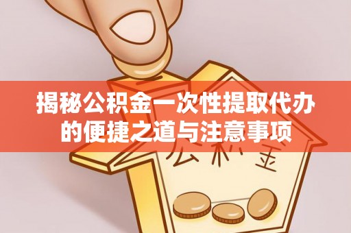 陆丰揭秘公积金一次性提取代办的便捷之道与注意事项