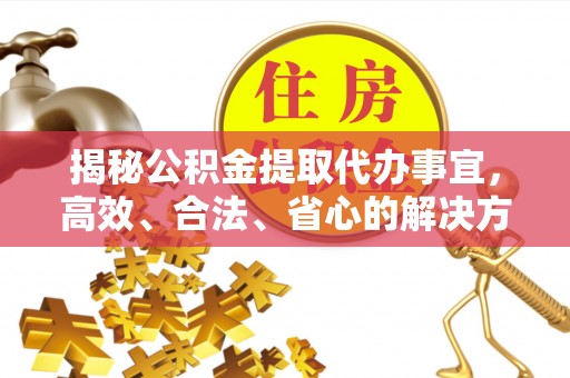 陆丰揭秘公积金提取代办事宜，高效、合法、省心的解决方案