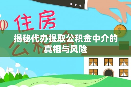 陆丰揭秘代办提取公积金中介的真相与风险