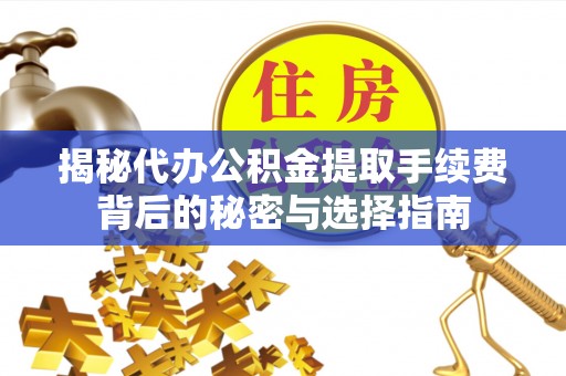 陆丰揭秘代办公积金提取手续费背后的秘密与选择指南