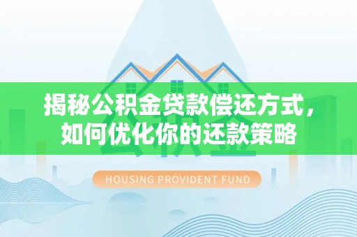 陆丰揭秘公积金贷款偿还方式，如何优化你的还款策略