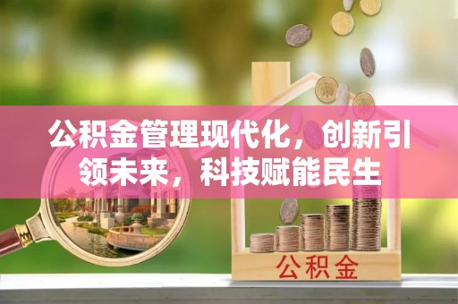 陆丰公积金管理现代化，创新引领未来，科技赋能民生
