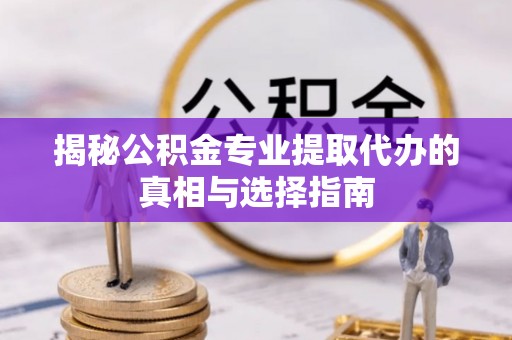 陆丰揭秘公积金专业提取代办的真相与选择指南