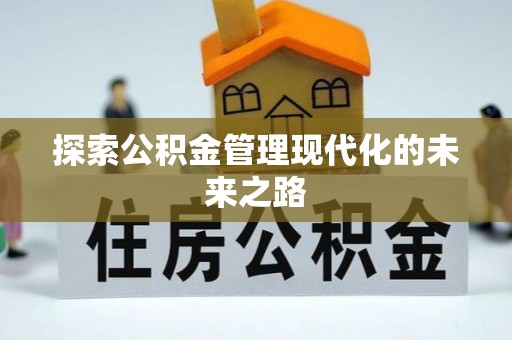 陆丰探索公积金管理现代化的未来之路