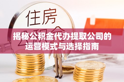 陆丰揭秘公积金代办提取公司的运营模式与选择指南