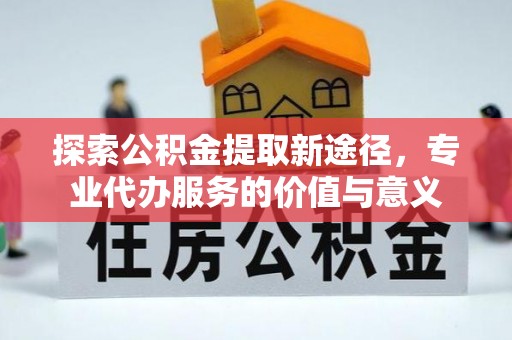 陆丰探索公积金提取新途径，专业代办服务的价值与意义