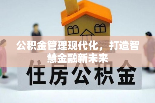陆丰公积金管理现代化，打造智慧金融新未来