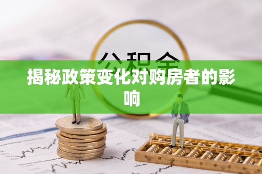 陆丰揭秘政策变化对购房者的影响