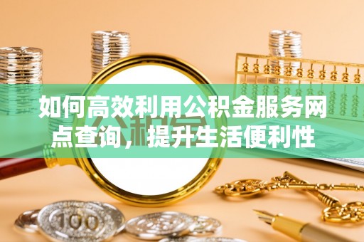 陆丰如何高效利用公积金服务网点查询，提升生活便利性