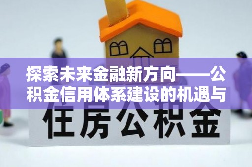 陆丰探索未来金融新方向——公积金信用体系建设的机遇与挑战