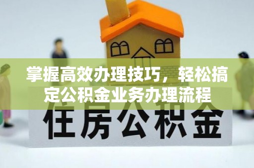 陆丰掌握高效办理技巧，轻松搞定公积金业务办理流程