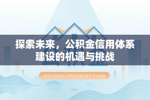 陆丰探索未来，公积金信用体系建设的机遇与挑战