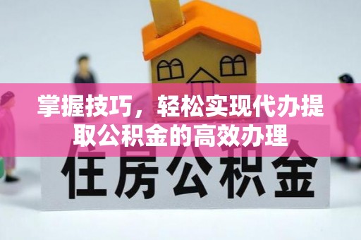 陆丰掌握技巧，轻松实现代办提取公积金的高效办理